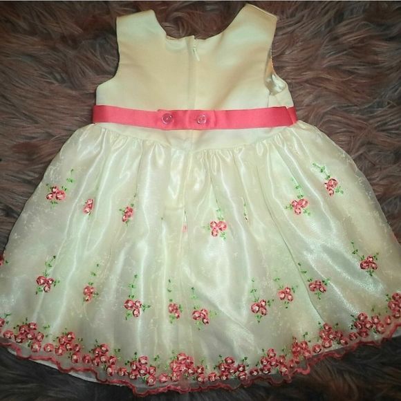 AMERICAN PRINCESS DRESS SPRING EASTER FLORAL EMBROIDERED~GIRLS SIZE 18M 18 MO - Picture 4 of 4